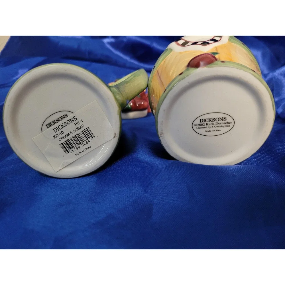 Dicksons Creamer and Sugar Bowl Set You are the Apple of God's Eye
